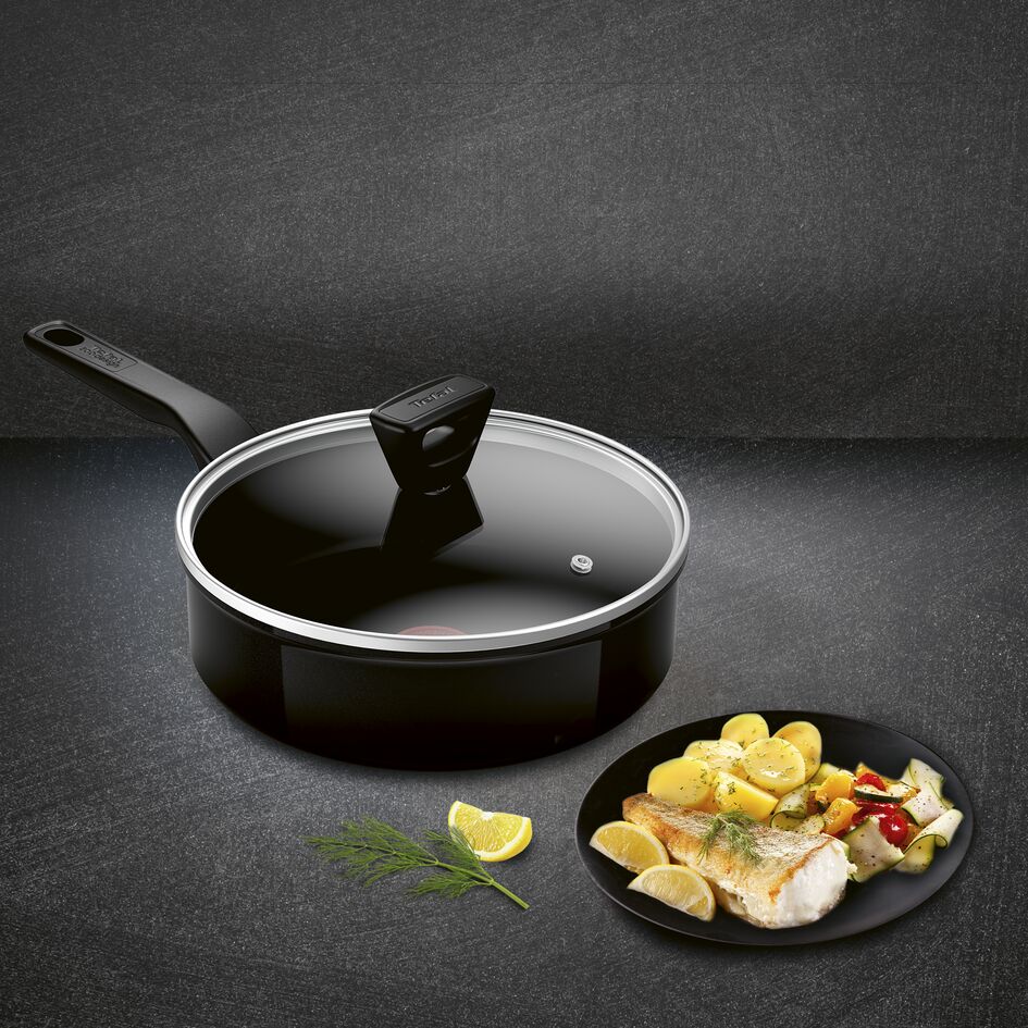 Sauteuse Tefal Renew Black 24cm Antiadhésive