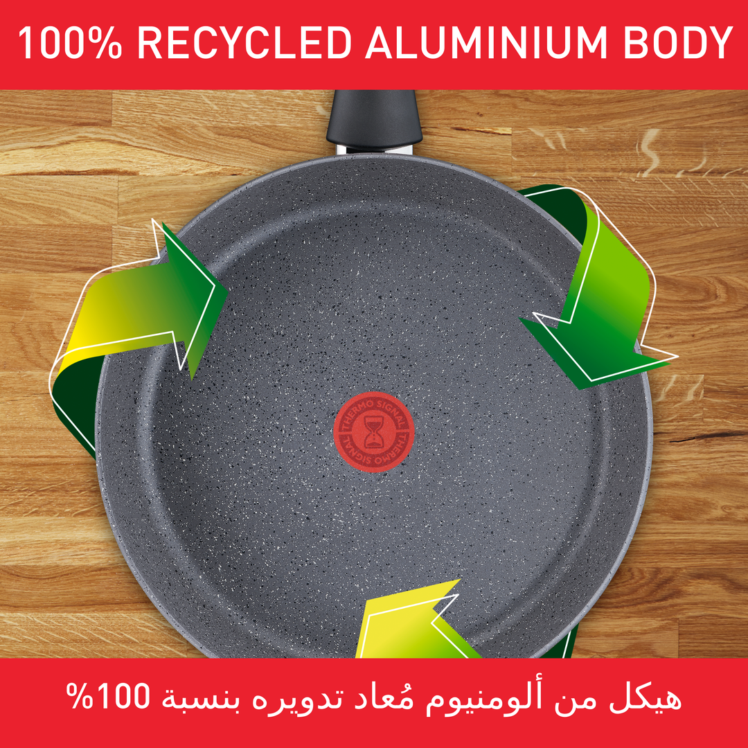 SET 7PCS NATURA MARBLE GRIS B867S785 Tefal