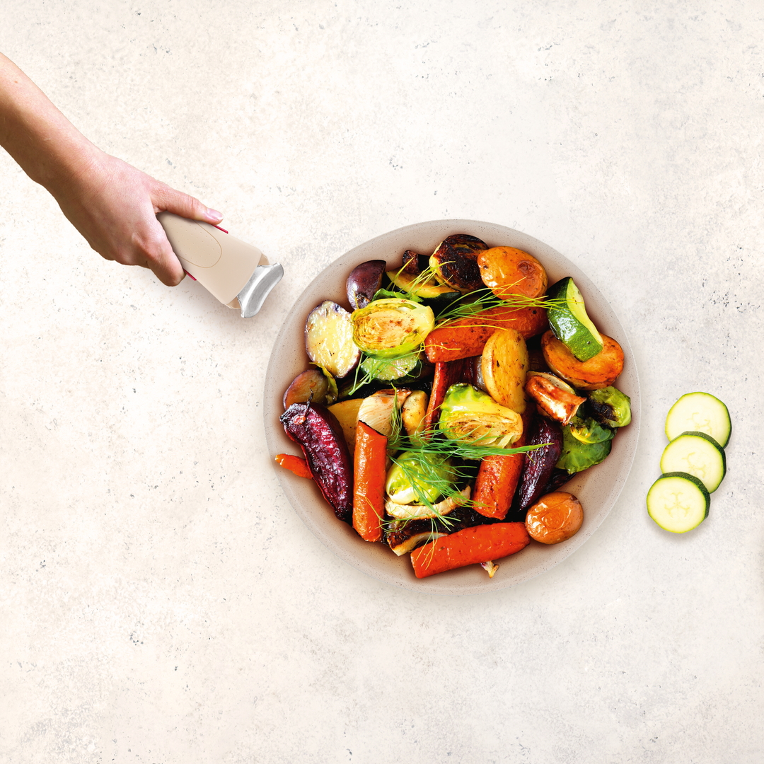 SET POELE 18+CASSEROLE 18CM +POIGNEE INGENIO DELIGHT SANDSTONE L7839302 TEFAL