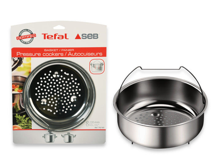 Tefal Panier Vapeur Inox 792185 — Autocuiseur 4,5 à 6 L (Ø 220 mm)