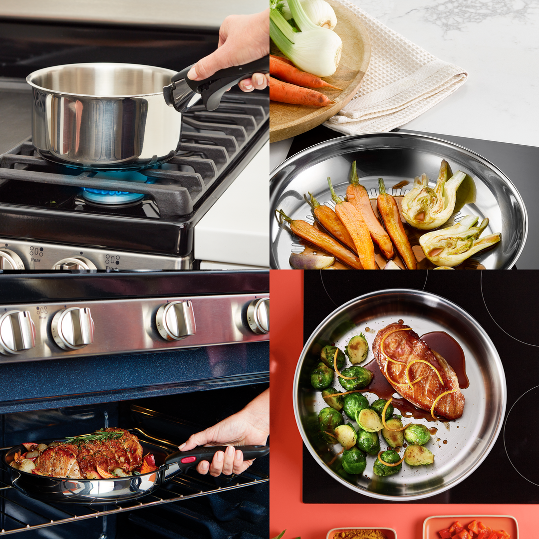 BATTERIE DE CUISINE INOX 8PCS INGENIO COOK EAT L881S804 Tefal