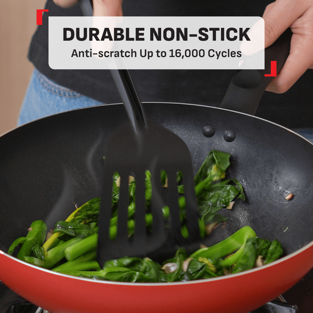 Batterie de cuisine 9 pièces Super Cook rouge B460S984 TEFAL (poêle 24 cm + wok 28 cm + 2 faitouts 22/24 cm avec couvercles + cuillère + cuillère perforée + spatule ajourée) 