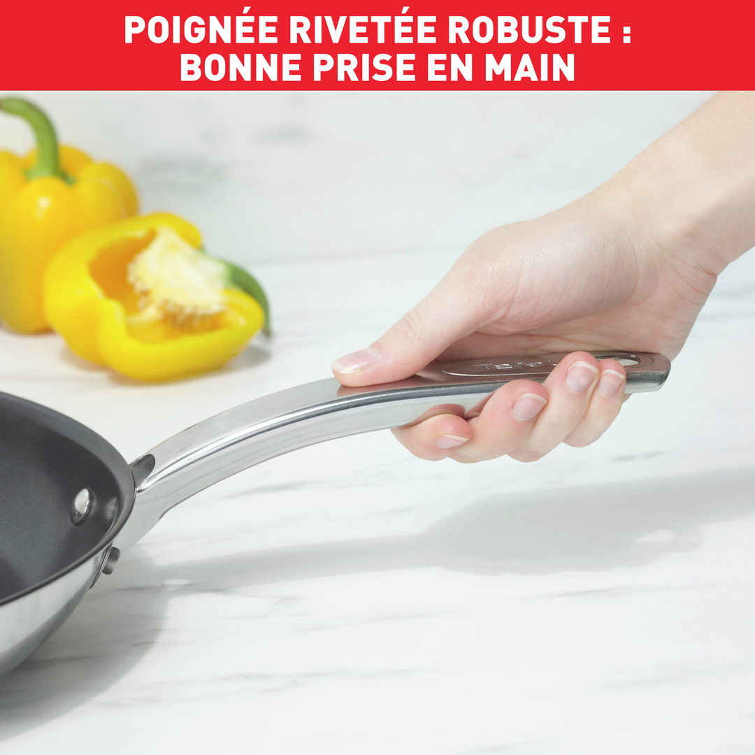 POELE INOX NR 24CM INTUITION B8590435 Tefal