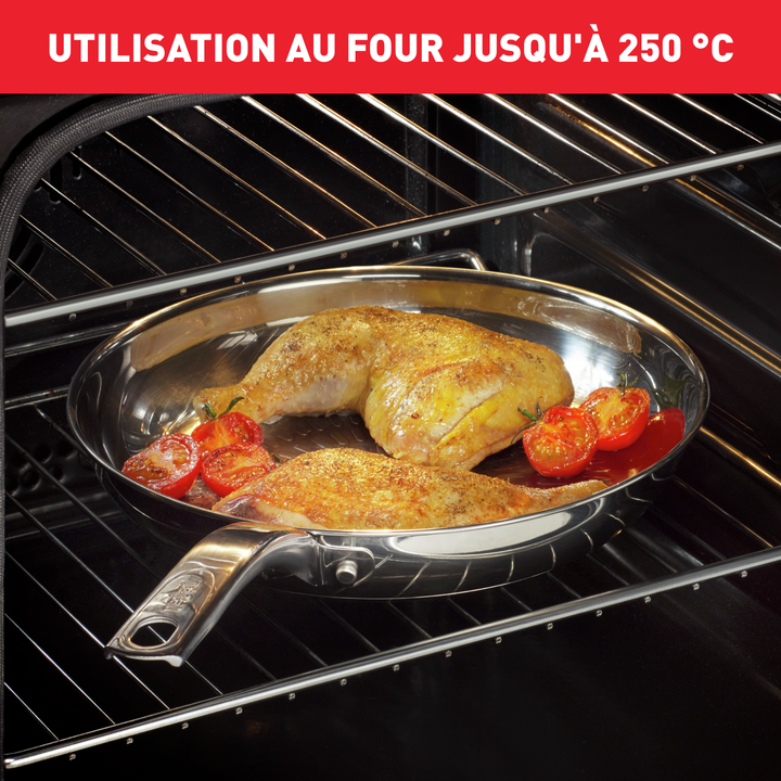 POELE INOX NR 28CM INTUITION B8590635 Tefal