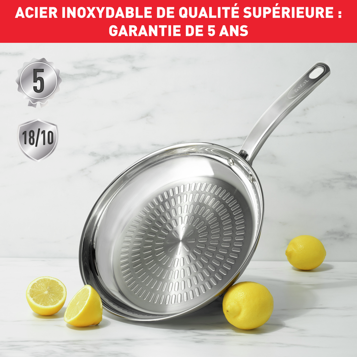 Poêle Inox Tefal Intuition 24cm