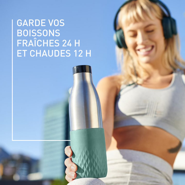 BOUTEILLE ISOTHERME BLUDROP 0.7L SLV/VERT N3111210 TEFAL