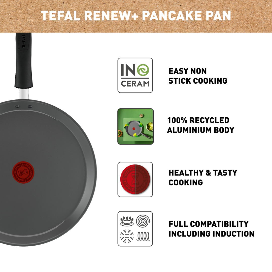 Crêpière Tefal Renew+ 25cm Antiadhésive