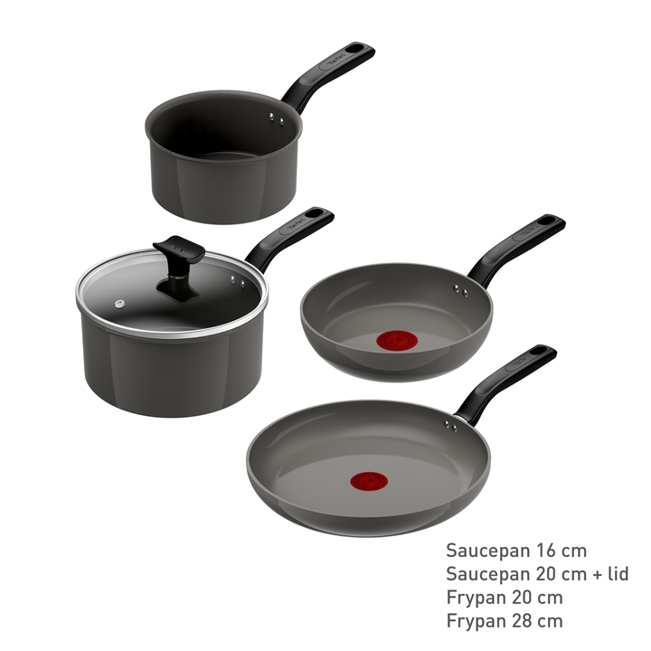 BATTERIE DE CUISINE EN CERAMIQUE 5PCS CHANGE C474S504 TEFAL
