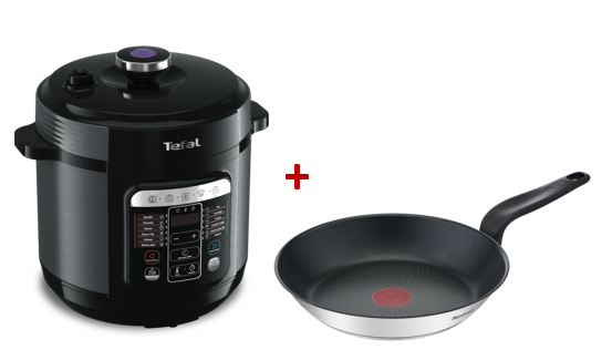 COCOTTE ELECTRIQUE HOME CHEF 6L 915-1090W NOIRE CY6018M2 TEFAL+POELE INOX 24CM PRIMARY E3090404 TEFAL GRATUIT