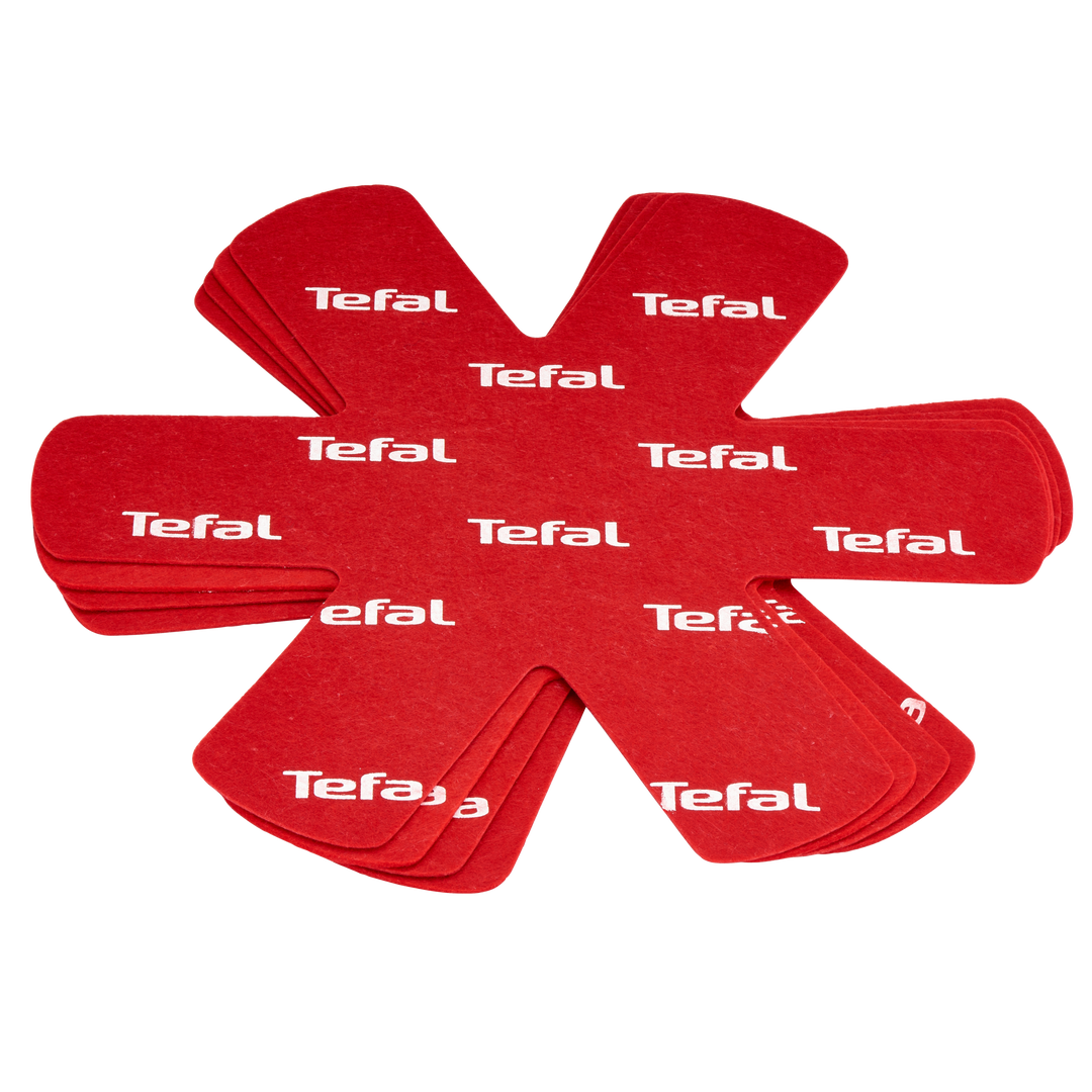 SET 4 PROTECTEURS POELES ROUGE K2203004 Tefal