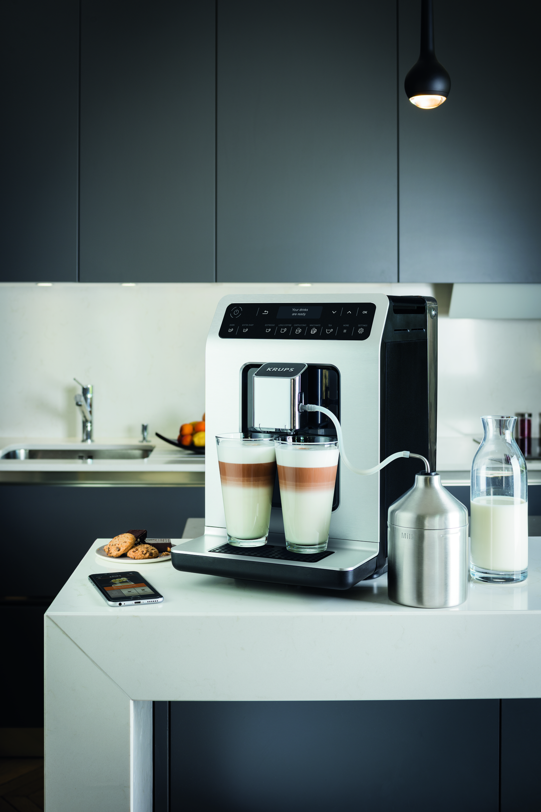 ESPRESSO FULL AUTO EVIDENCE AVEC POT LAIT 1450W SILVER/NOIRE EA891D10 Krups