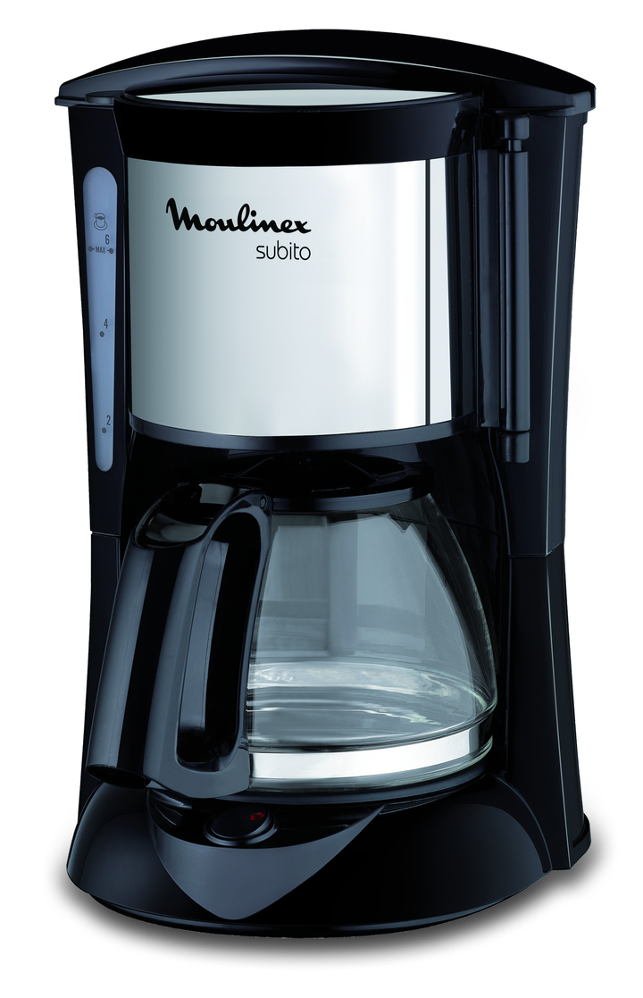 CAFETIERE FILTRE SUBITO 6TASSES 600W NOIR/SILVER FG151825 Moulinex