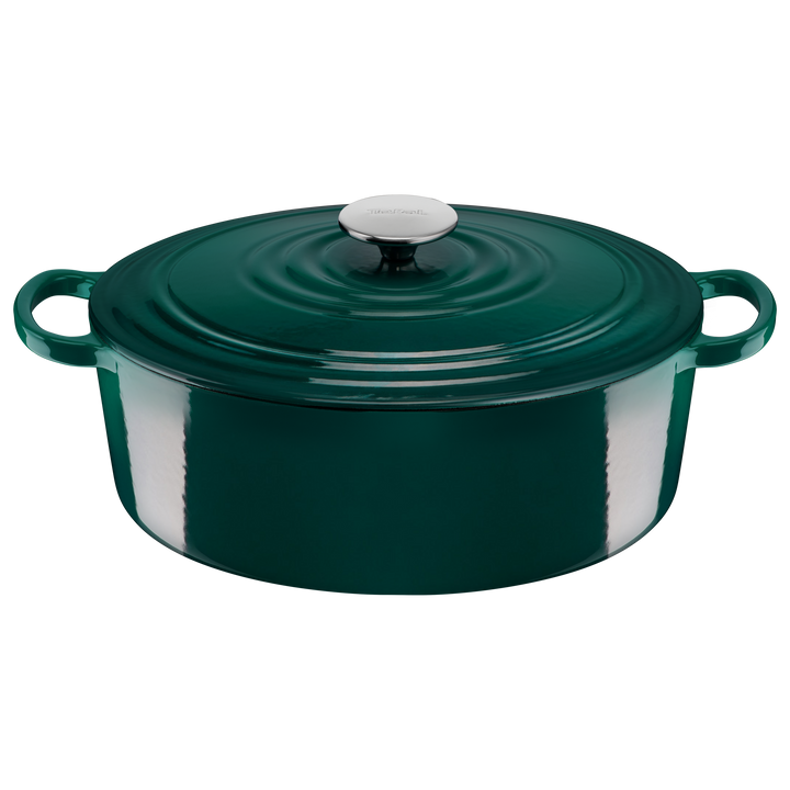 COCOTTE OVALE EN FONTE ELEGANCE 23*29CM VERT E2760604 Tefal