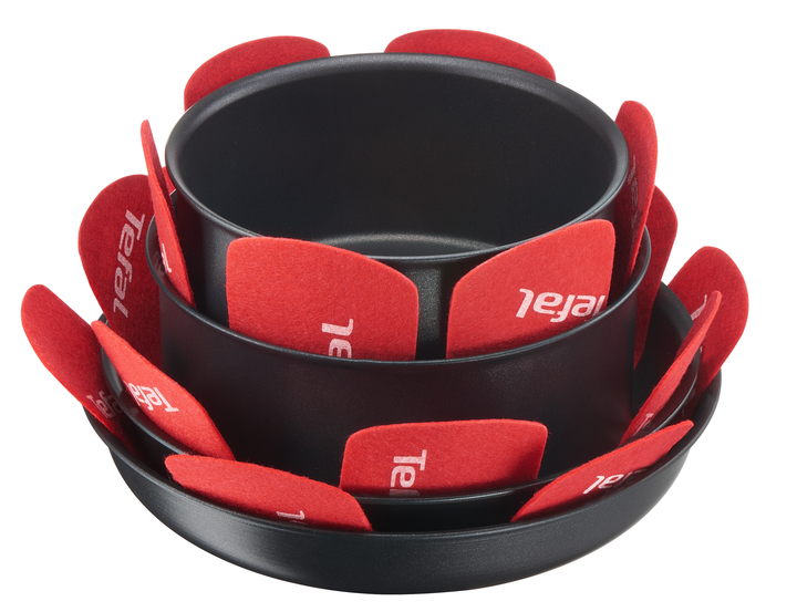 SET 4 PROTECTEURS POELES ROUGE K2203004 Tefal