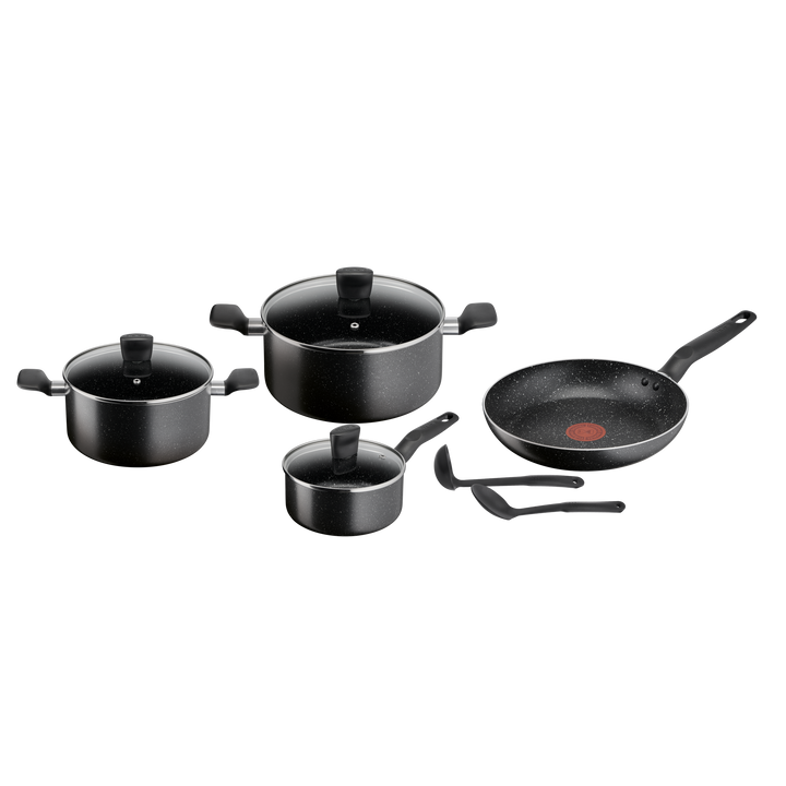 Batterie de cuisine Dark Stone 9 pièces B491S985 Tefal