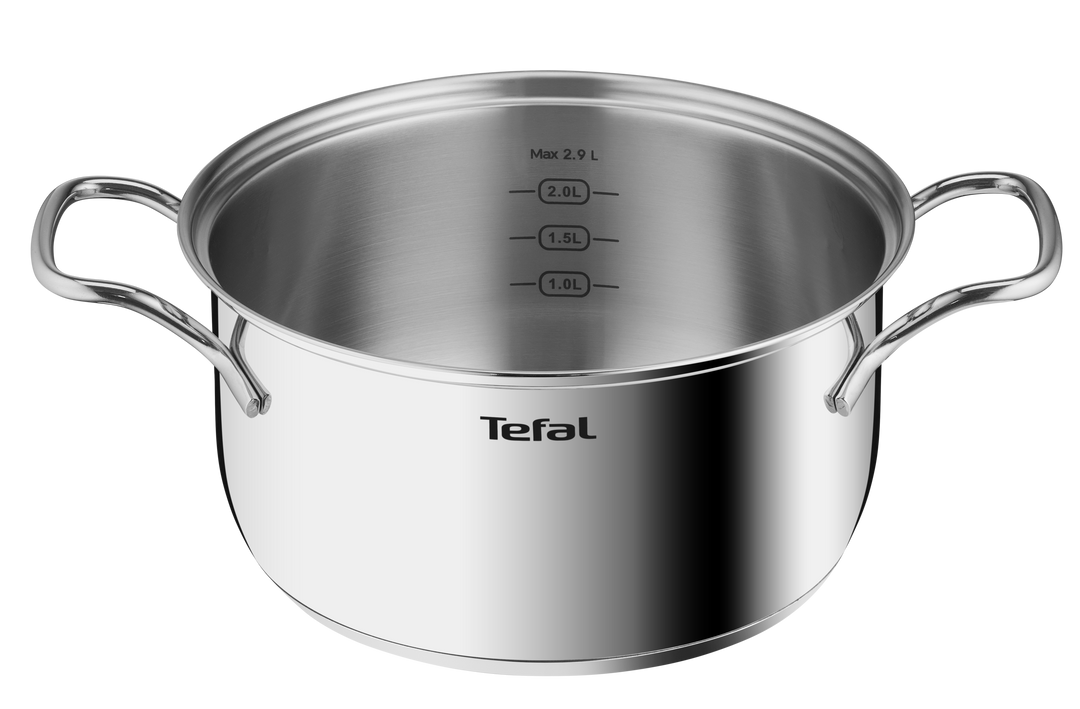 FAITOUT INOX NR 20CM+COUV EN VERRE INTUITION B8644474 Tefal