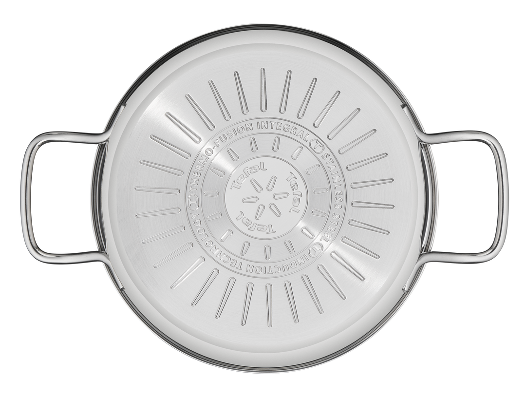 FAITOUT INOX NR 20CM+COUV EN VERRE INTUITION B8644474 Tefal