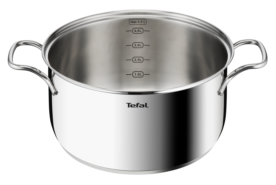 FAITOUT INOX NR 24CM+COUV EN VERRE INTUITION B8644674 Tefal