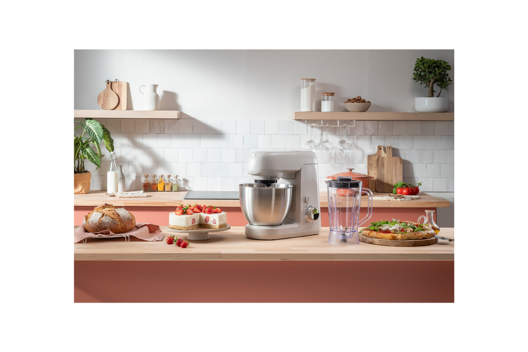 KITCHEN MACHINE 4,6L 8V 1100W BEIGE + KIT ACCESSOIRES QA521B25 Moulinex