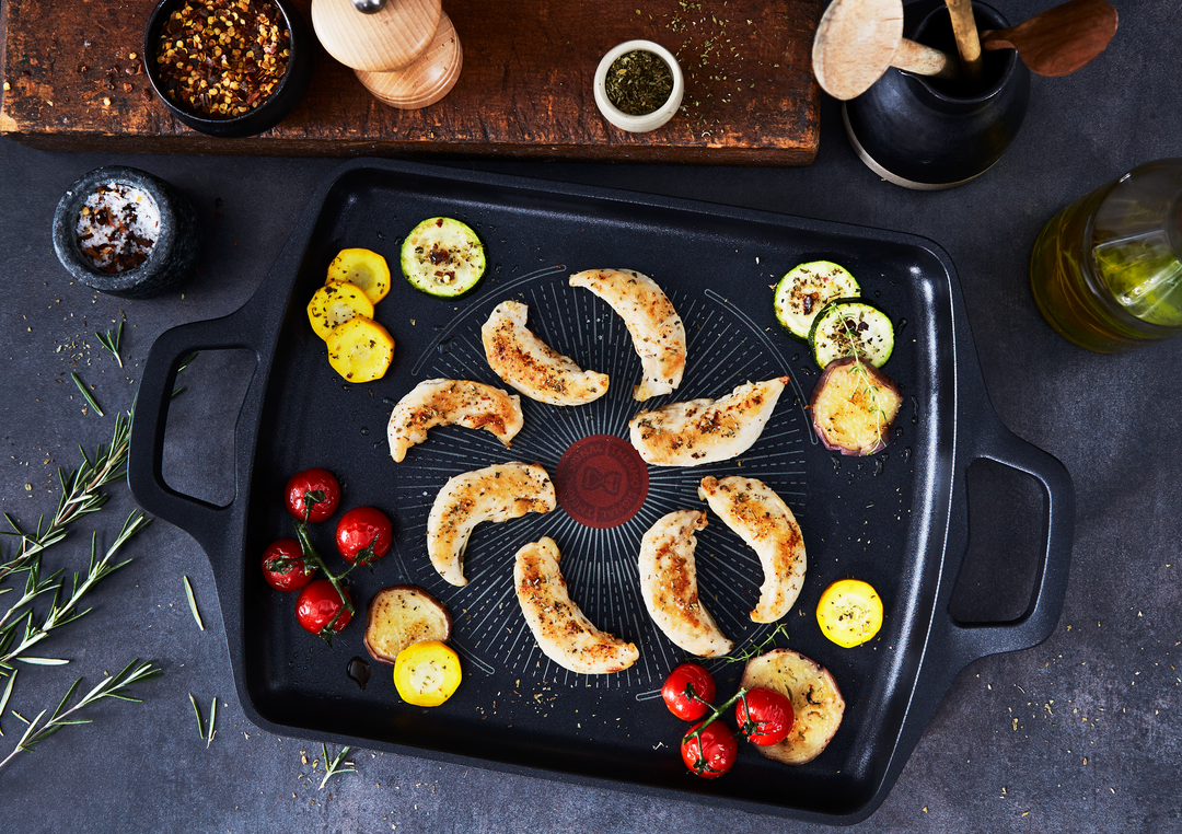 POELE PLANCHA 26*32CM ROBUSTO NOIR E2499844 Tefal