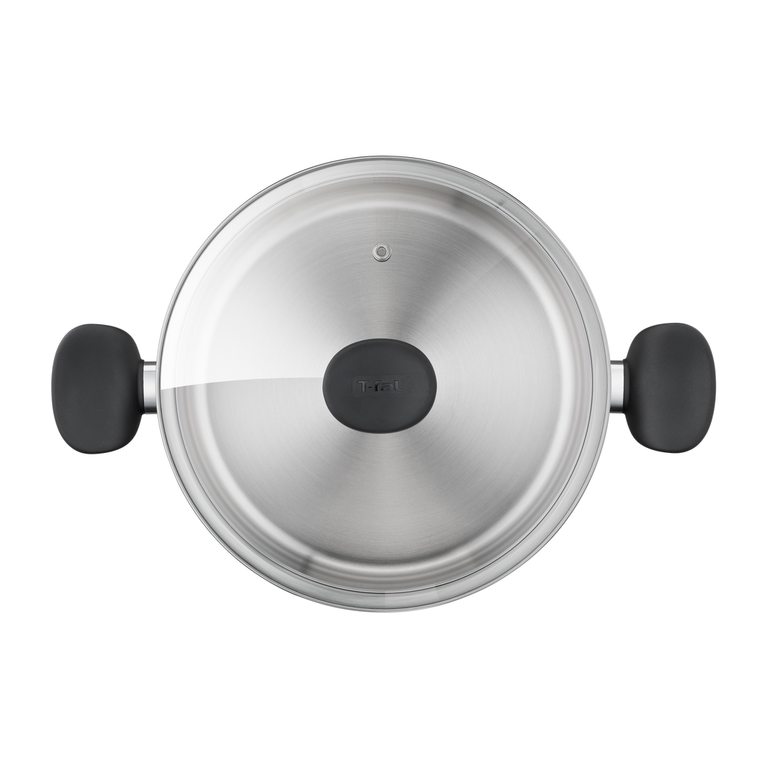 FAITOUT INOX+COUV EN VERRE 24CM PRIMARY E3084604 Tefal