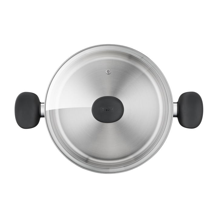 FAITOUT INOX+COUV EN VERRE 24CM PRIMARY E3084604 Tefal