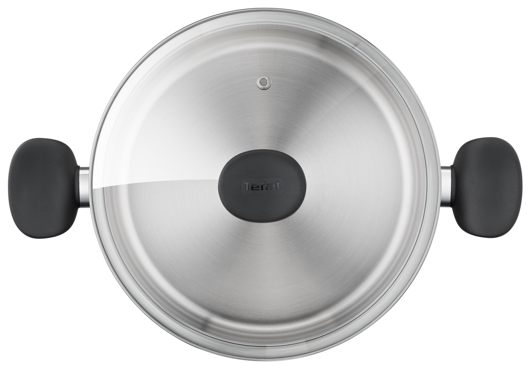 MARMITE INOX+COUV EN VERRE 28CM PRIMARY E3086404 Tefal