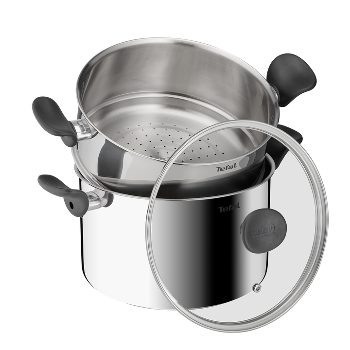 COUSCOUSSIER INOX+COUV EN VERRE 24CM PRIMARY E3089505 Tefal