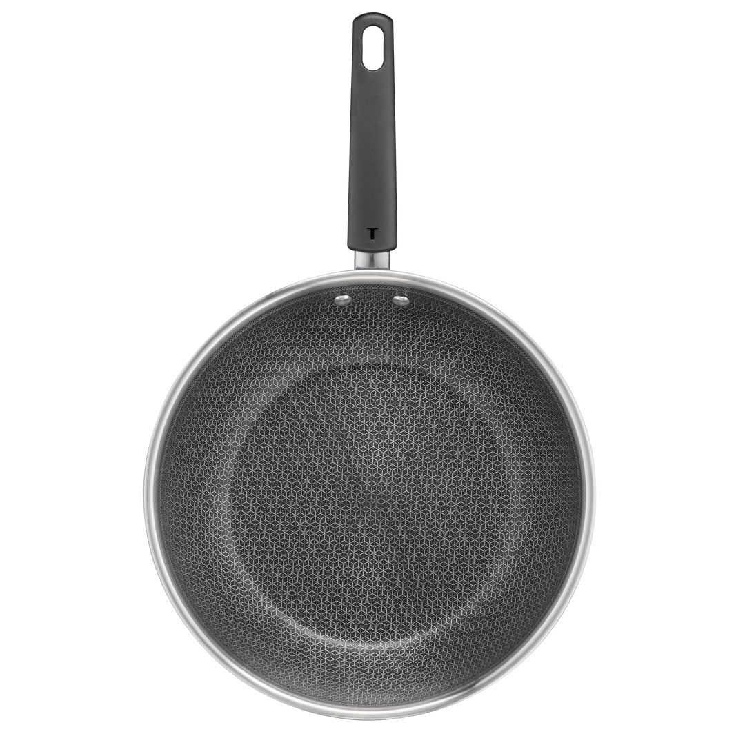 WOK 28CM +COUV EMERIL 3PLY G7 POWER INOX E3411655 Tefal