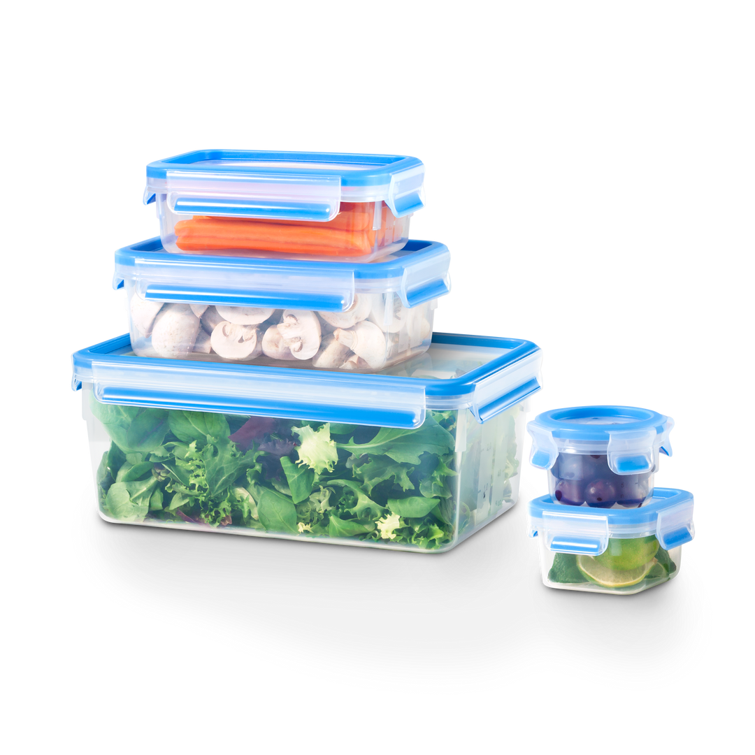 SET DE 5 BOITES ALIMENTAIRES MASTERSEAL 0.15RO/0,25/0,55/1L/3,7L K3029012 Tefal
