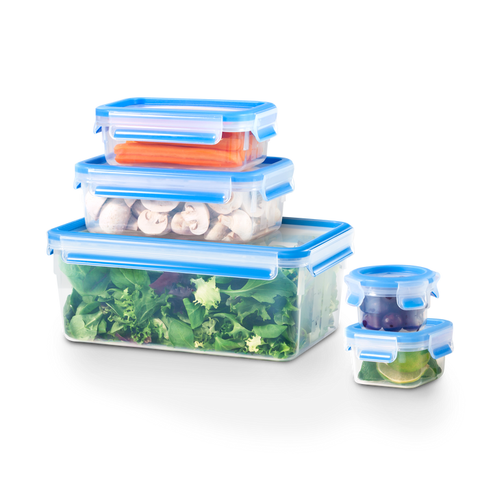 SET DE 5 BOITES ALIMENTAIRES MASTERSEAL 0.15RO/0,25/0,55/1L/3,7L K3029012 Tefal