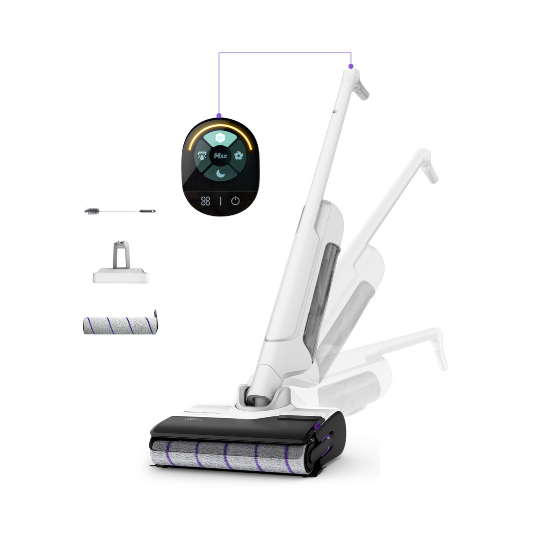ASPIRATEUR LAVEUR SANS FIL  WET &amp; DRY  X-CLEAN 10 BLANC GZ7540WO Rowenta