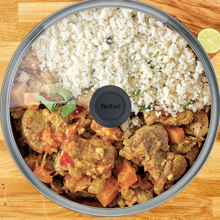 COUSCOUSSIER INOX+COUV EN VERRE 24CM PRIMARY E3089505 Tefal