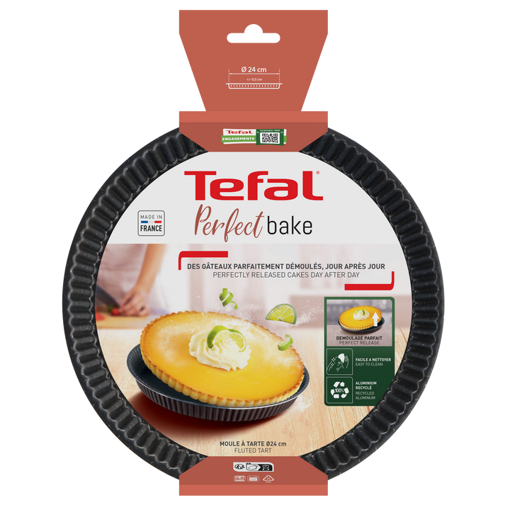 Perfect Bake J5548202 Moule à tarte 24cm Téfal