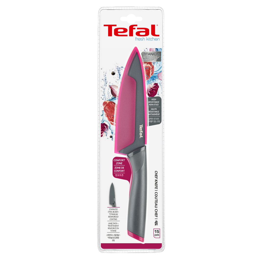 COUTEAU CHEF 15CM+COUV FRESH KITCHEN K1220304 TEFAL