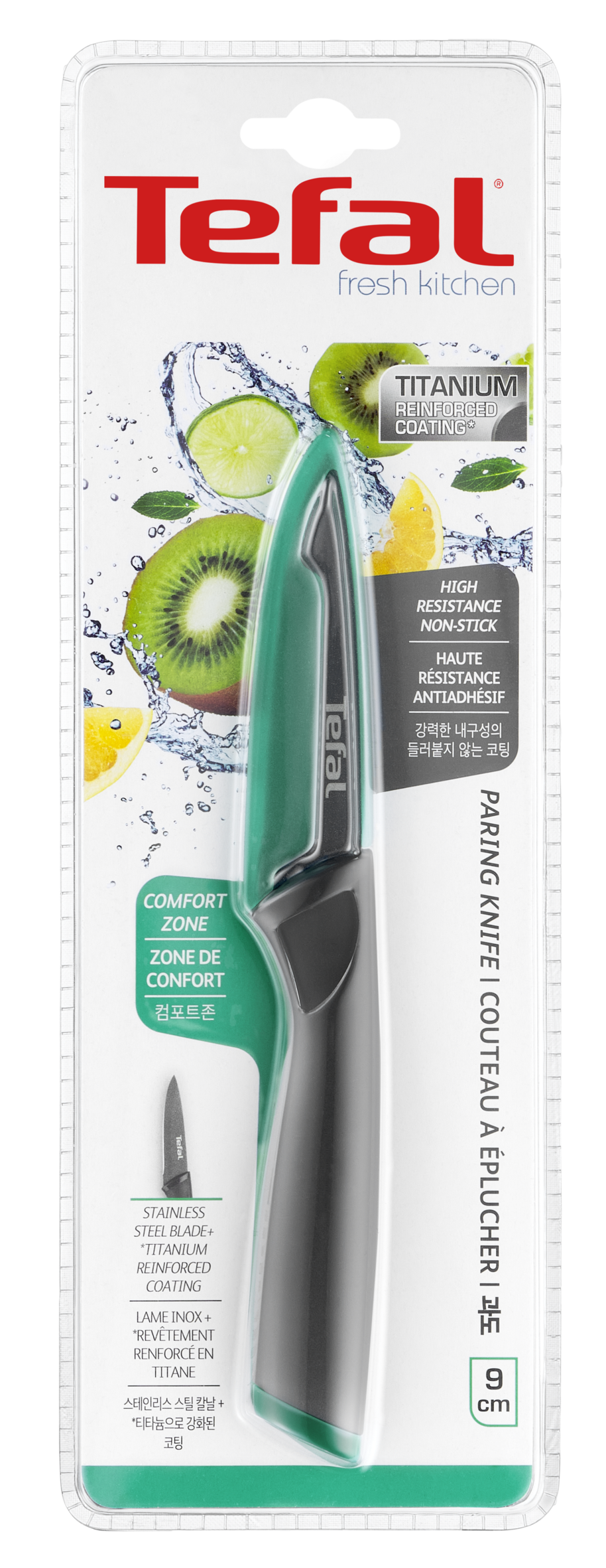 COUTEAU OFFICE 9CM+COUV FRESH KITCHEN K1220604 TEFAL