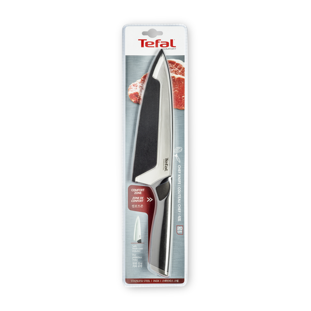 COUTEAU CHEF 20CM +COUV COMFORT K2213204 TEFAL