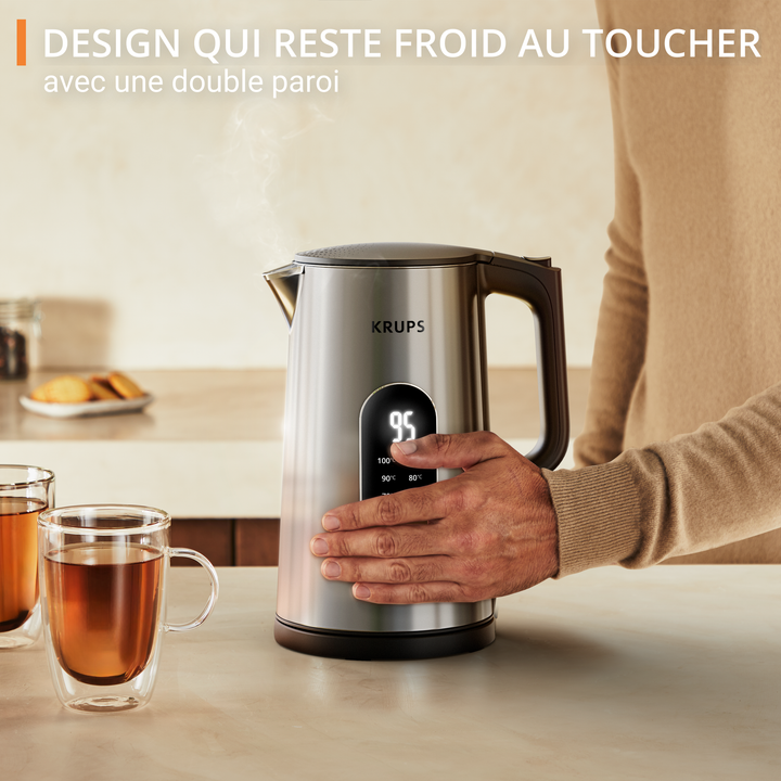 BOUILLOIRE SELECTION 1,7L 1500W 6TEMP SILVER BW871DF0 Krups