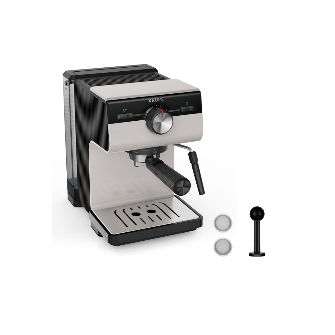 ESPRESSO STEAM &amp; PUMP AUTHENTIC 15BARS 960-1140W GRIS XP381B10 Krups