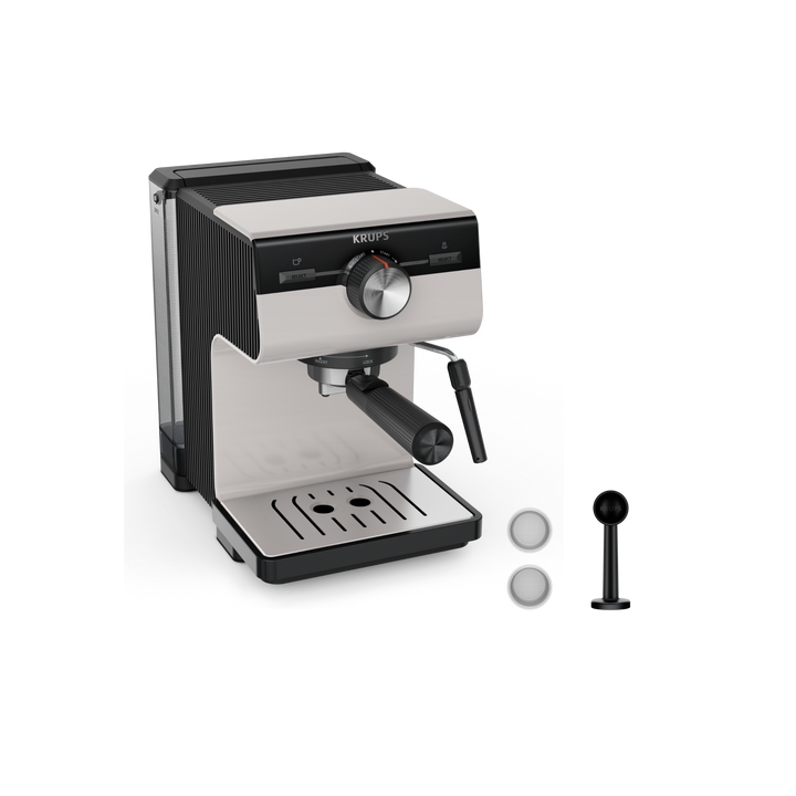 ESPRESSO STEAM &amp; PUMP AUTHENTIC 15BARS 960-1140W GRIS XP381B10 Krups