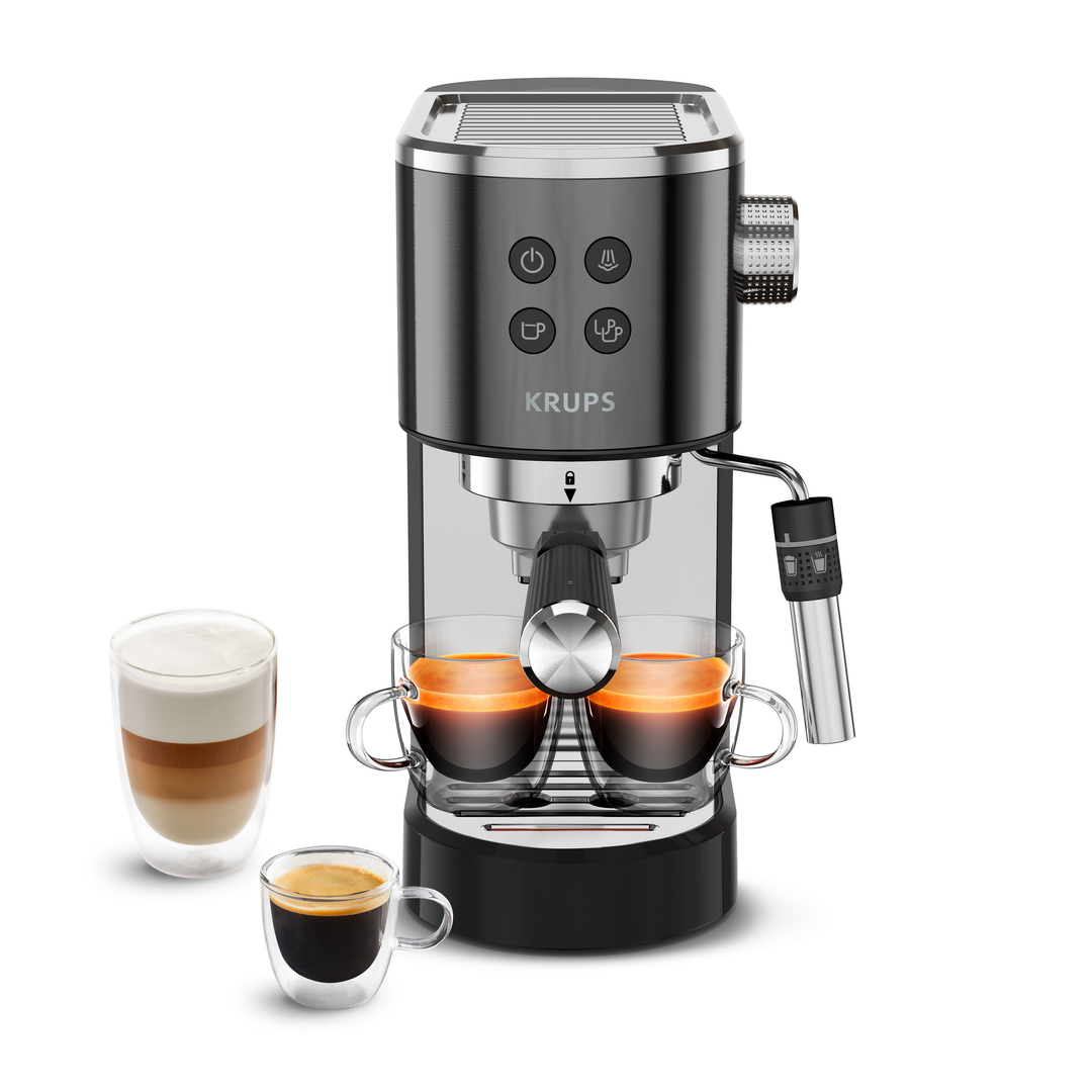 ESPRESSO STEAM&amp;PUMP VIRTUOSO+15BARS 1350W SILVER/NOIR XP444G10 Krups