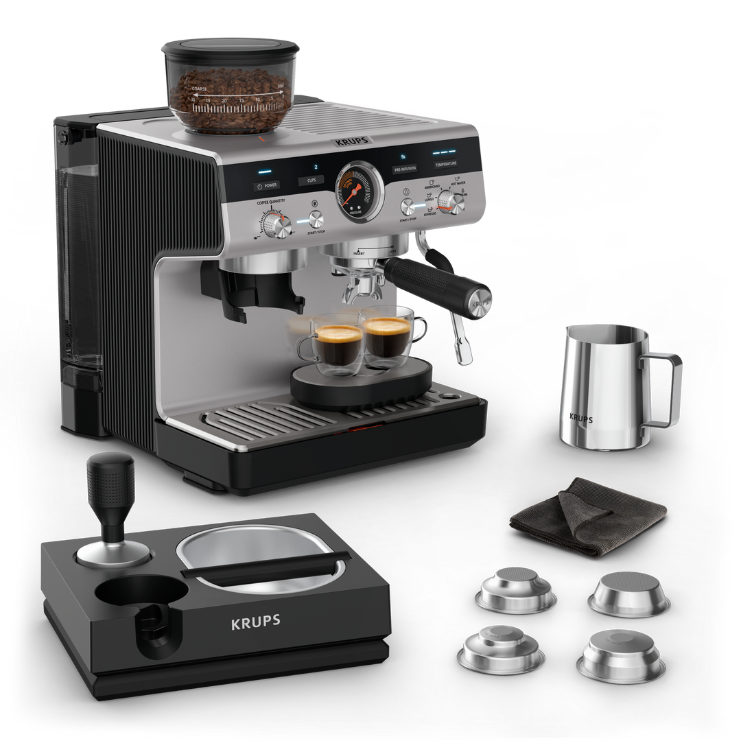 ESPRESSO Steam &amp; Pump +MOULIN GOBARISTA PRECISION+ 15BARS 1380W XP804T10 Krups
