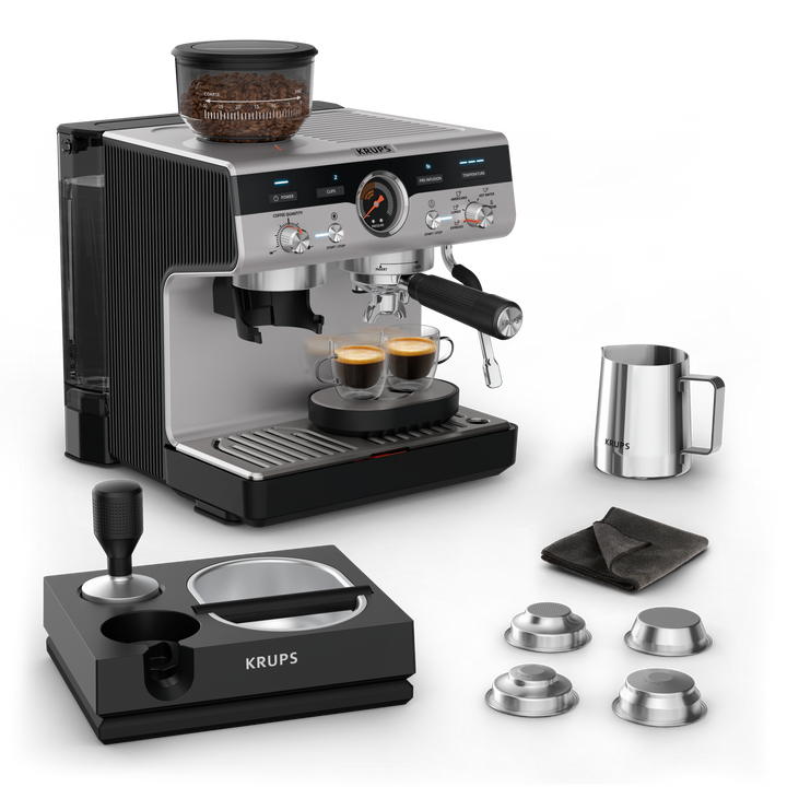 ESPRESSO Steam &amp; Pump +MOULIN GOBARISTA PRECISION+ 15BARS 1380W XP804T10 Krups