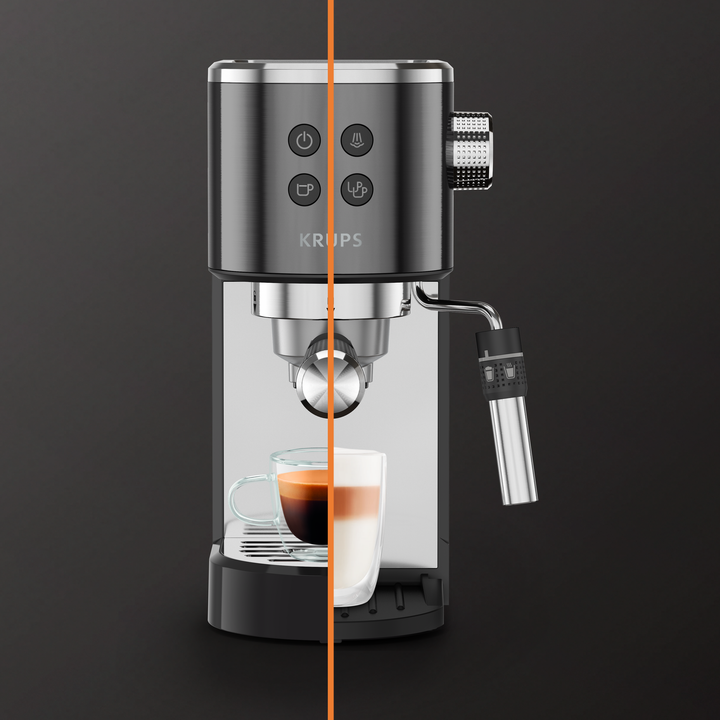 ESPRESSO STEAM&amp;PUMP VIRTUOSO+15BARS 1350W SILVER/NOIR XP444G10 Krups
