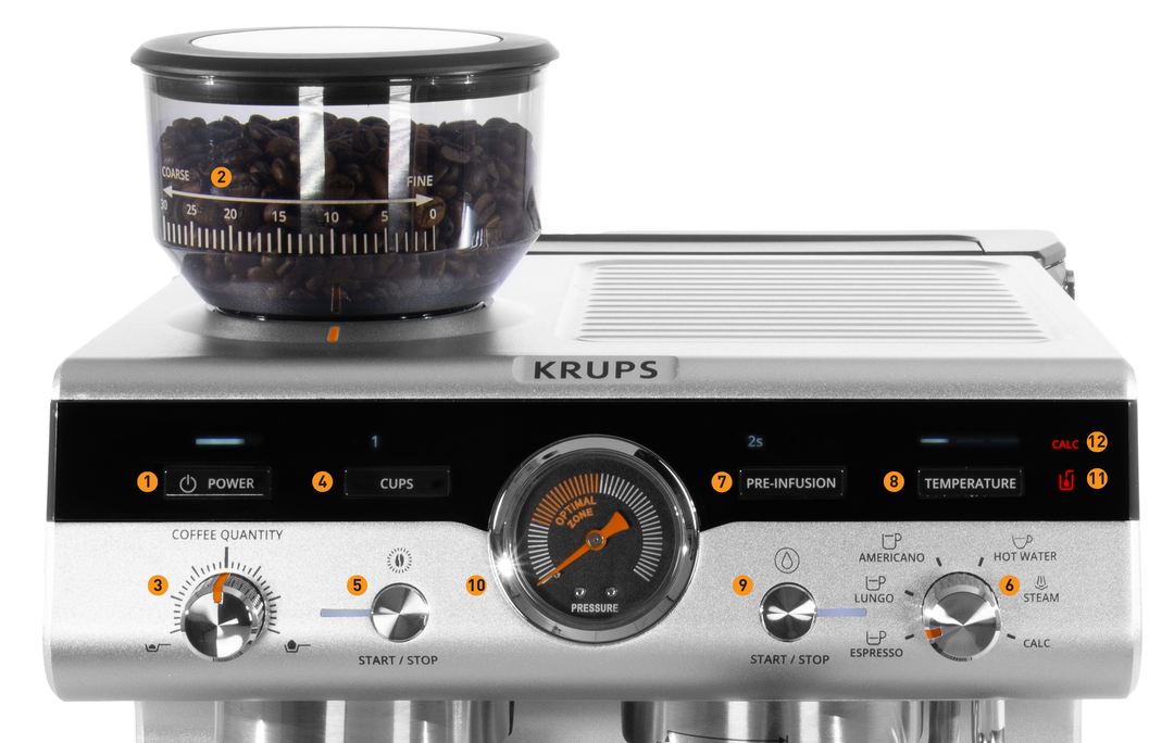 ESPRESSO Steam &amp; Pump +MOULIN GOBARISTA PRECISION+ 15BARS 1380W XP804T10 Krups