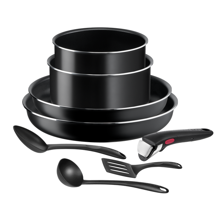 BATTERIE DE CUISINE INGENIO 8PCS EASY COOK N CLEAN NOIR L1539402 Tefal
