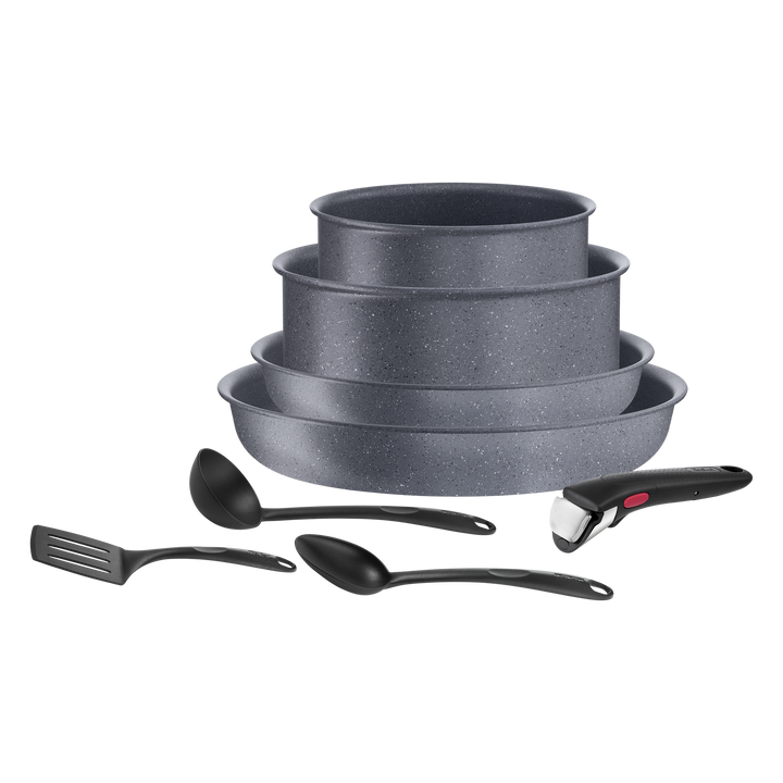 BATTERIE DE CUISINE INGENIO 8P NATURAL FORCE STONE GR L3969302 Tefal