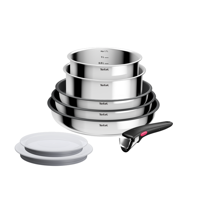 BATTERIE DE CUISINE INOX 8PCS INGENIO COOK EAT L881S804 Tefal
