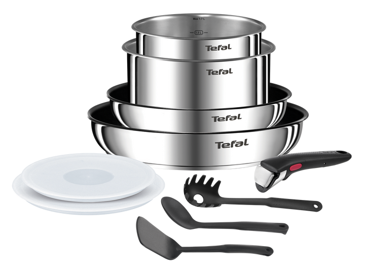 BATTERIE DE CUISINE INOX INGENIO 10PCS EMOTION L8971S04 Tefal