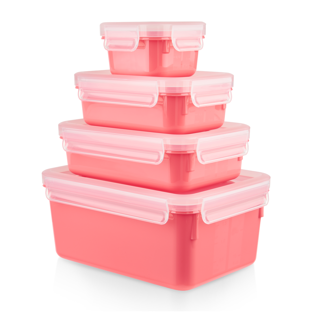 SET 4 BOITES ALIMENTAIRES RECTANGULAIRES  MASTERSEAL 0,2/0,55/0,80/2,2L TERRACOTTA N1030910 Tefal